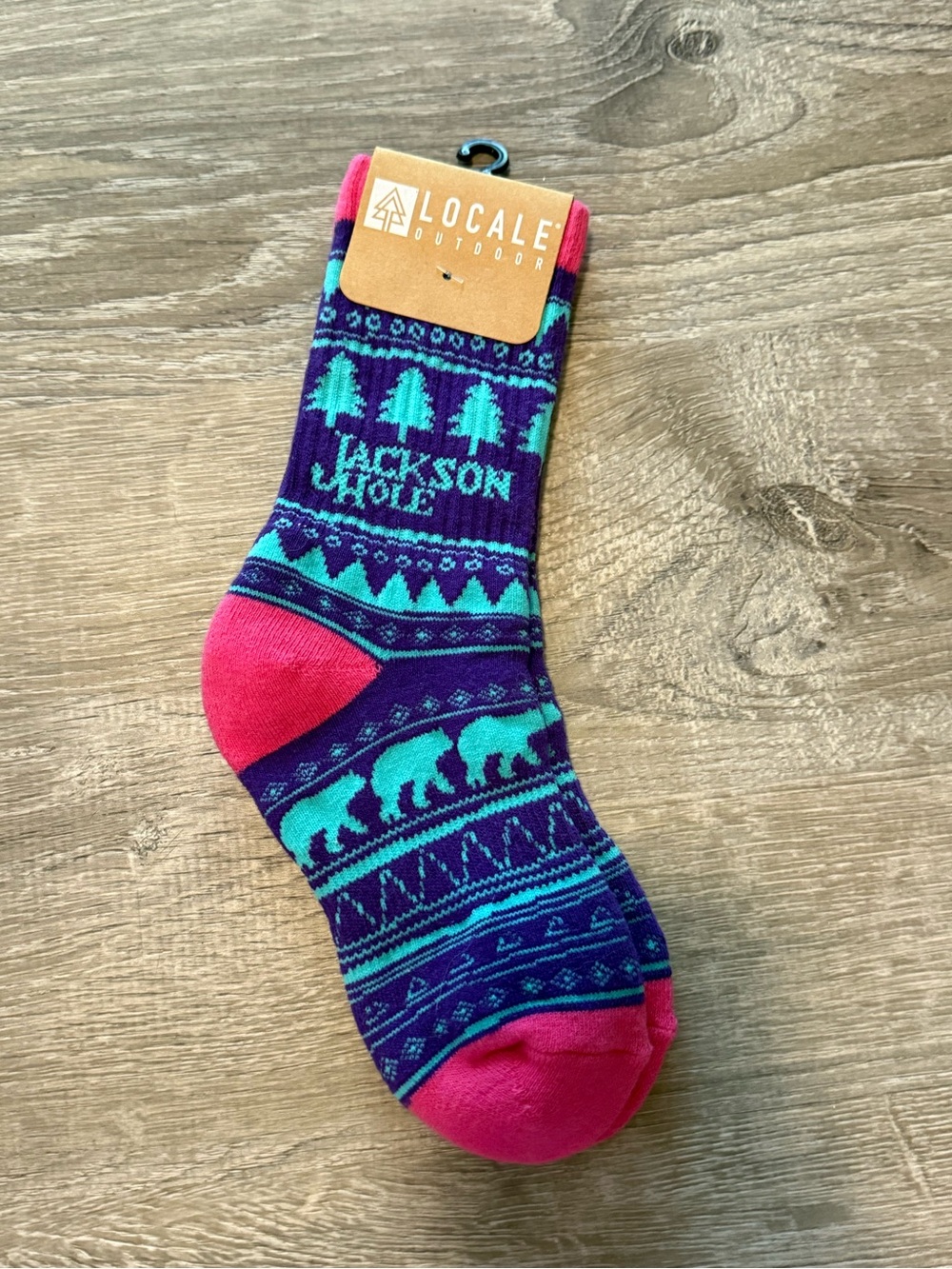 Locale Outdoor Jackson Hole Wyoming Exclusive Bear Mountain Socks